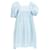 Autre Marque Cecilie Bahnsen silk blend rose silk jacquard puff babydoll dress Blue  ref.1904703