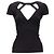 Herve Leger top bandage com decote em V e recorte no peito com mangas curtas