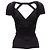 Herve Leger top bandage com decote em V e recorte no peito com mangas curtas - vista 5