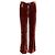 Pantaloni larghi in velluto con zip e logo Louis Vuitton Marrone