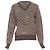 Kurzer Pullover aus Intarsienwolle mit Jeremy Scott Paris-Logo Braun