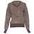 Kurzer Pullover aus Intarsienwolle mit Jeremy Scott Paris-Logo Braun - Ansicht 3