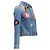 Louis Vuitton yayoi kama faces leather patch denim jacket - view 4