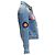 Louis Vuitton yayoi kama faces leather patch denim jacket - view 5