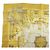 Lenço de seda Hermès Carré 90 Ouro Dourado Metálico - vista 2