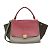 Céline Celine Trapeze Leather and Suede Handbag Brown Red