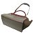 Céline Celine Trapeze Leather and Suede Handbag Brown Red - view 2