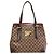 Borsa a spalla Louis Vuitton Damier Hampstead MM N51204 Marrone