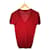 Kurzes Woll-V-Ausschnitt-Pullover in Rot von DSQUARED2  - Ansicht 3