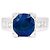 inconnue Ring aus Weißgold, Saphir, Diamanten.
