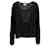 Strickpullover mit Rundhalsausschnitt aus schwarzem Leinen von Acne Studios  - Ansicht 6