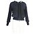 Moncler Cardigan mit Reißverschlussdetails aus schwarzer Wolle und Polyester - Ansicht 4