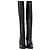 Tom Ford Front Zipped High-Heeled Knee-High Boots in Black Leather - view 2
