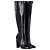 Tom Ford Front Zipped High-Heeled Knee-High Boots in Black Leather - view 3