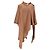 Braune Wollstrick-Cape mit Knöpfen von Chloé