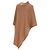 Braune Wollstrick-Cape mit Knöpfen von Chloé - Ansicht 3