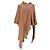 Braune Wollstrick-Cape mit Knöpfen von Chloé - Ansicht 6