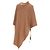 Braune Wollstrick-Cape mit Knöpfen von Chloé - Ansicht 8
