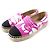 Chanel COCO Mark Espadrilles aus Jute-Leinen 36 Lila