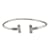 Tiffany & Co Pulseira T-Wire Tiffany em ouro branco 18K Dourado  ref.1908822