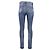 Jeans ajustados de denim azul con logo bordado de Saint Laurent Azul claro - vista 3