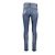 Jeans ajustados de denim azul con logo bordado de Saint Laurent Azul claro - vista 7