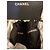 Scarpe basse Chanel in pelle d'agnello nero bianco - vista 4