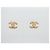 NOVE ORECCHINI CHANEL LOGO CC PERLA BIANCA E METALLO ORO D'oro - vista 4
