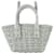 Balenciaga Bistro Basket Silvery Patent leather  ref.1914054