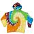 Sudadera con capucha R13 Tie Dye Arcoíris Algodón Lyocell XXS Multicolor