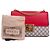 GUCCI - Borsa a spalla Padlock Gucci in tela monogrammata Rosso - vista 11