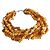 Autre Marque Collana Heirloom&Amber in Ambra del Baltico e Argento Arancione