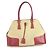Tote Sac à main Prada BN0081 en plaque triangulaire bicolore Rouge Beige