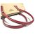 Tote Sac à main Prada BN0081 en plaque triangulaire bicolore Rouge Beige - vue 12