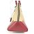 Tote Sac à main Prada BN0081 en plaque triangulaire bicolore Rouge Beige - vue 2