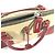 Tote Sac à main Prada BN0081 en plaque triangulaire bicolore Rouge Beige - vue 7