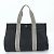 Hermès Hermes Cannes MM Leder-Canvas-Tote-Bag Schwarz