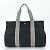 Hermès Hermes Cannes MM Leder-Canvas-Tote-Bag Schwarz - Ansicht 6