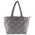 Autre Marque Folli Follie gesteppte Nylon-Tote Tasche grau