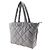 Autre Marque Folli Follie gesteppte Nylon-Tote Tasche grau - Ansicht 2