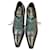 Heschung Richelieu scarpe stringate in pelle nero e blu