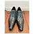 Heschung Richelieu scarpe stringate in pelle nero e blu - vista 5