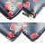 Gucci Heart Leder Langbörse Schwarz Rot Marineblau - Ansicht 8