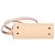 Borsa Micro Tempête Delvaux in pelle verniciata beige - vista 3