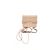 Borsa Micro Tempête Delvaux in pelle verniciata beige - vista 8