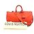 Louis Vuitton Keepall 45 shoulder bag leather damier infini orange fusion