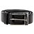 Cinturón de cuero negro con hebilla logo Prada
