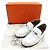 Hermès Mocassins en cuir à boucle Hermes Kelly blancs - vue 2