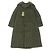 Abrigo de lana de llama GG Stripe Gucci verde 44