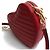 Gucci Interlocking G Heart Leather Shoulder Bag Red - view 2
